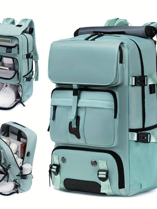 Large Capacity Laptop Backpack with Shoe Compartment, Multi-Functional Travel main image 5